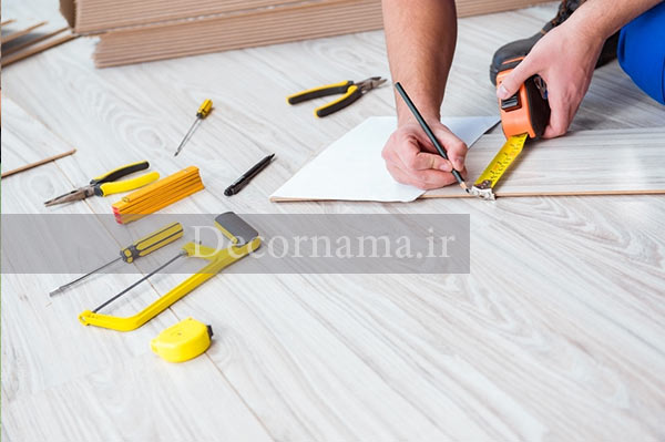 انتخاب مواد و ابزار مورد نیاز برای نصب پارکت بروی سرامیک
