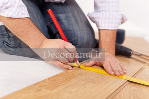 اندازه‌گیری و برش پارکت لمینت
